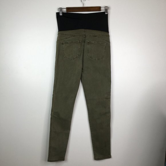 Liverpool Maternity Olive Denim Ankle Cargo Pants - Picture 6 of 9